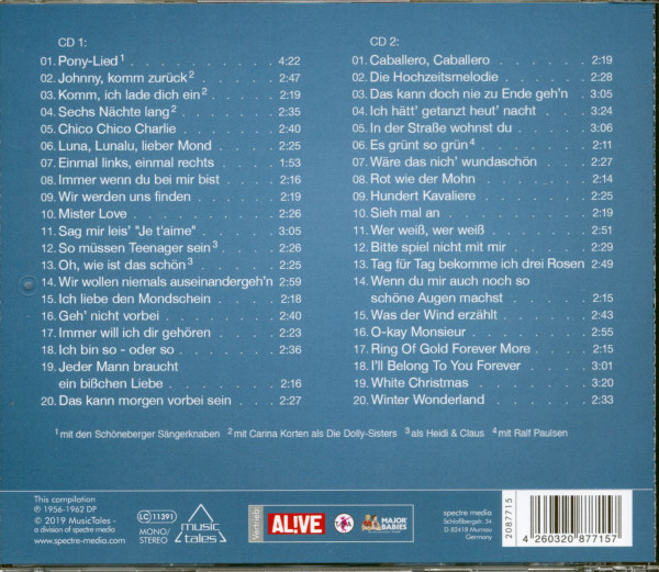 3. Bild von Heidi Brühl: Wir wollen niemals auseinandergeh'n - 40 große Erfolge (2-CD)