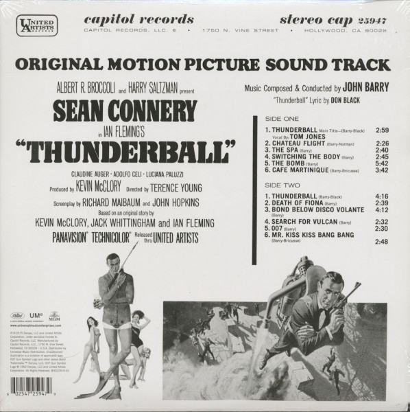 007 - Thunderball - Soundtrack (LP, 180g Vinyl)