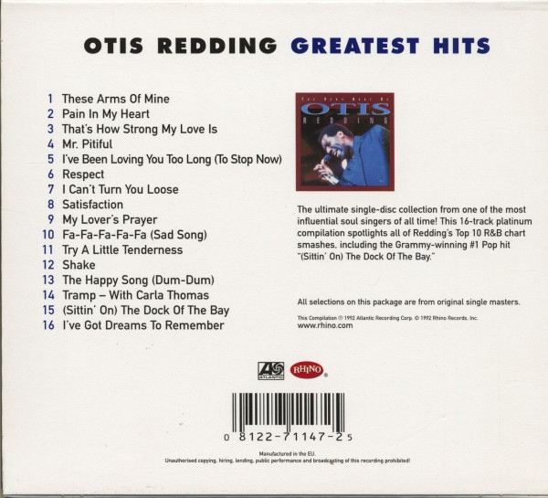 The Very Best Of Otis Redding - Greatest Hits (CD)