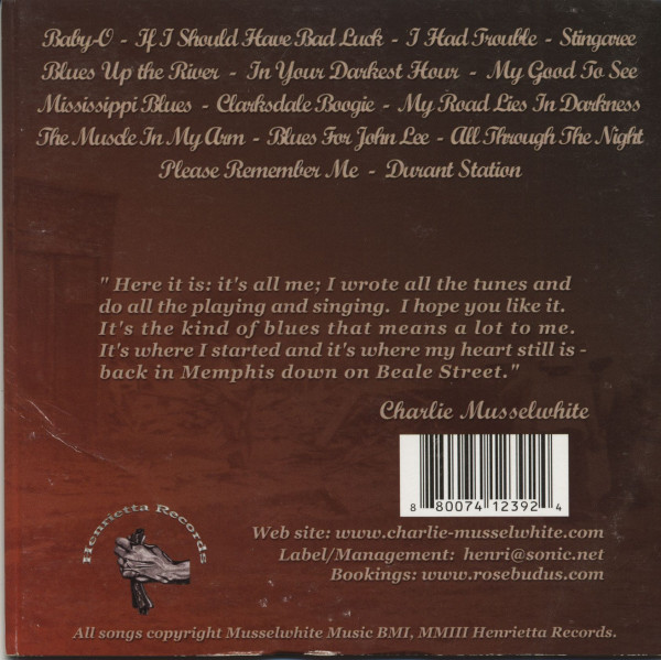 Darkest Hour - The Solo Recordings Of Charlie Musselwhite (CD)