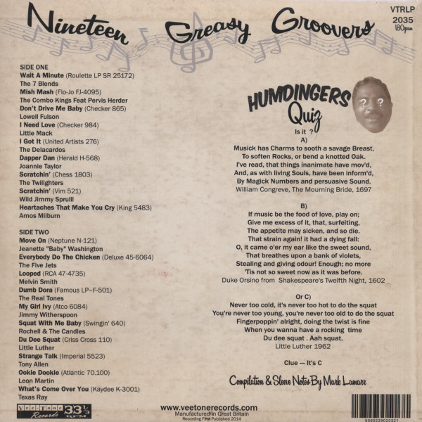 Slabs Of Humdingers, Vol.2 - Nineteen Greasy Groovers (LP, 180g Vinyl)