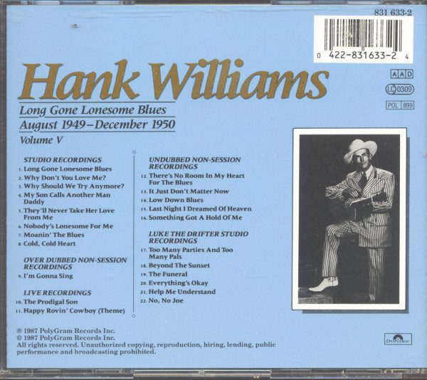 Long Gone Lonesome Blues - Complete Hank Williams Vol.5 (CD)