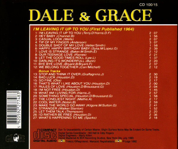 I'm Leaving It Up To You (CD)