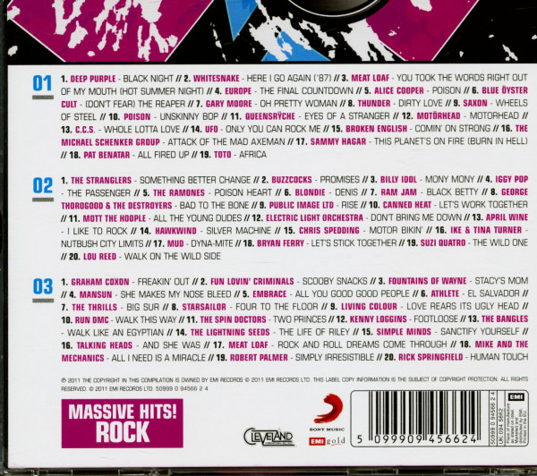 3. Bild von Various: Massive Hits! Rock (3-CD)