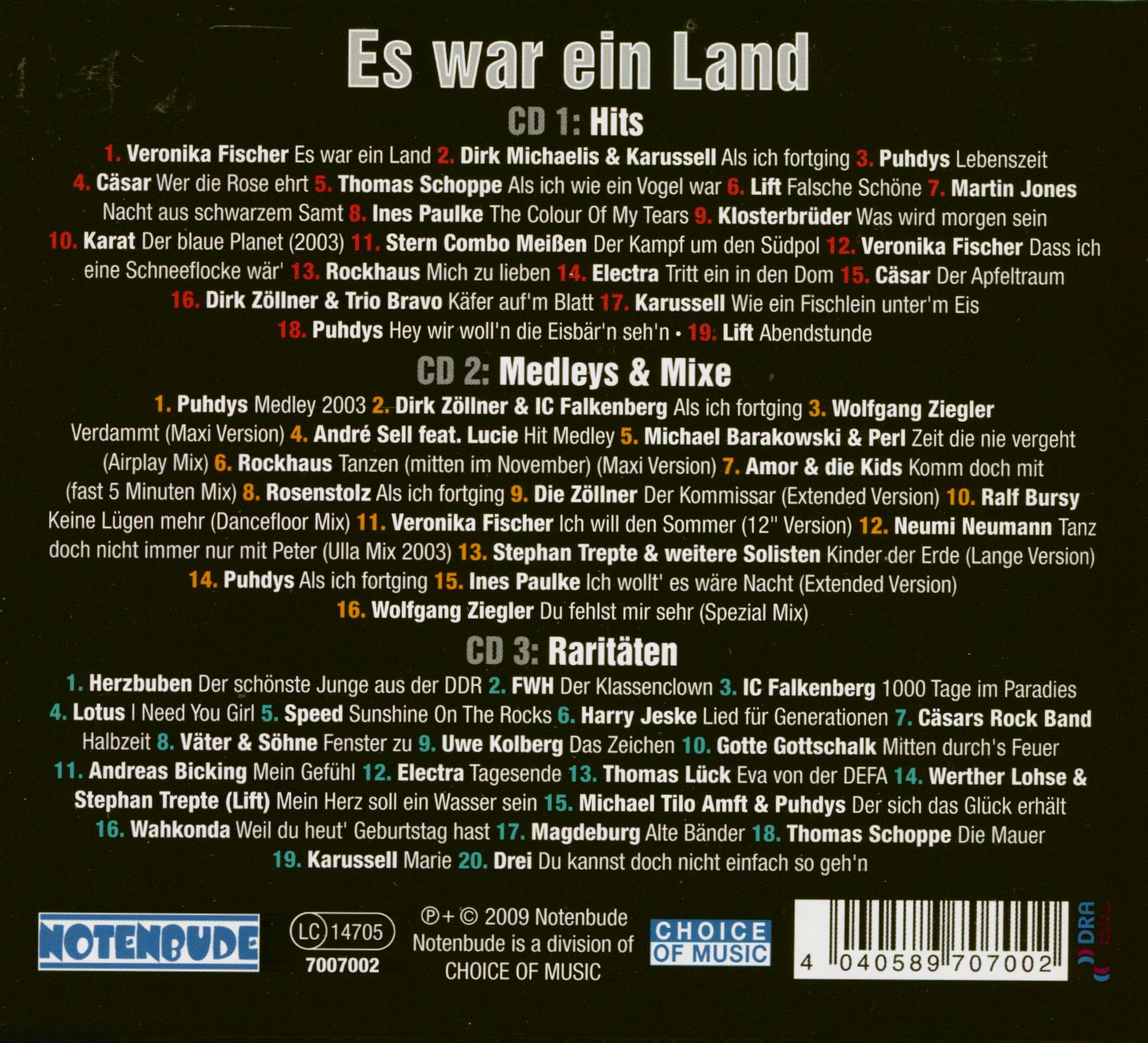 Various CD: Es War Ein Land - Als Ich Fortging (3-CD) - Bear Family Records