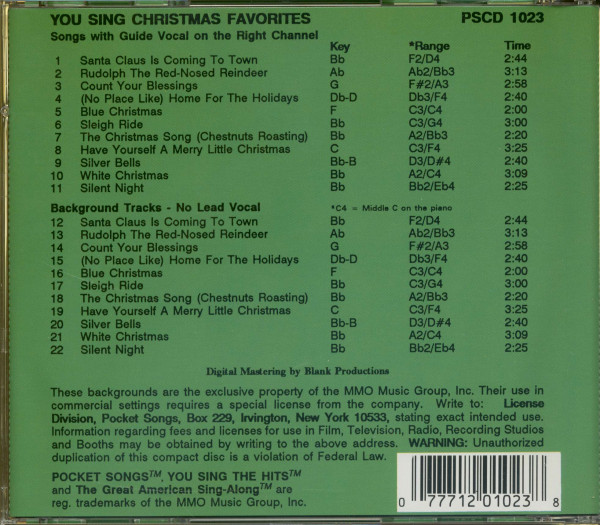 You Sing Christmas Favorites - Karaoke (CD)