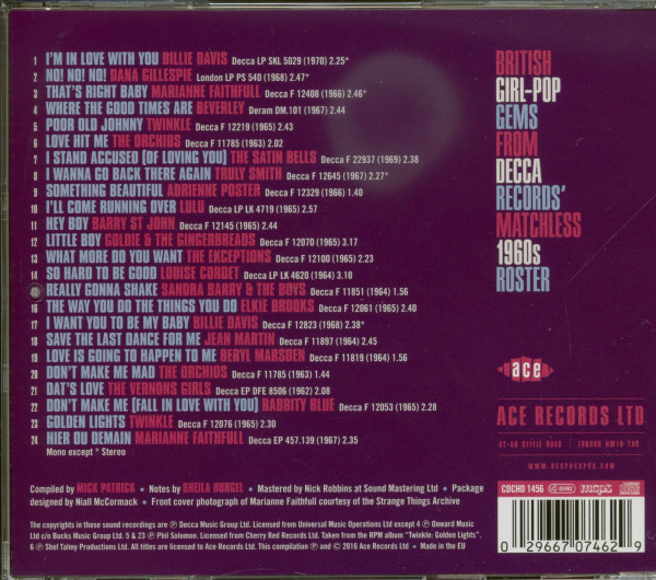 Love Hit Me! Decca Beat Girls 1962-1970 (CD)