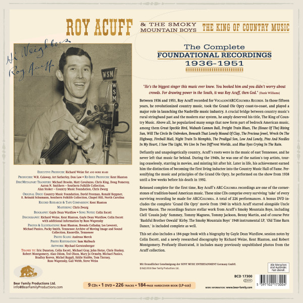 The King Of Country Music, The Foundational Recordings Complete 1936-51 (9-CD & 1-DVD Deluxe Box Set