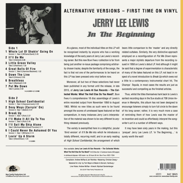 In The Beginning & I Can't Seem To Say Goodbye (2-LP, 180gram Vinyl)