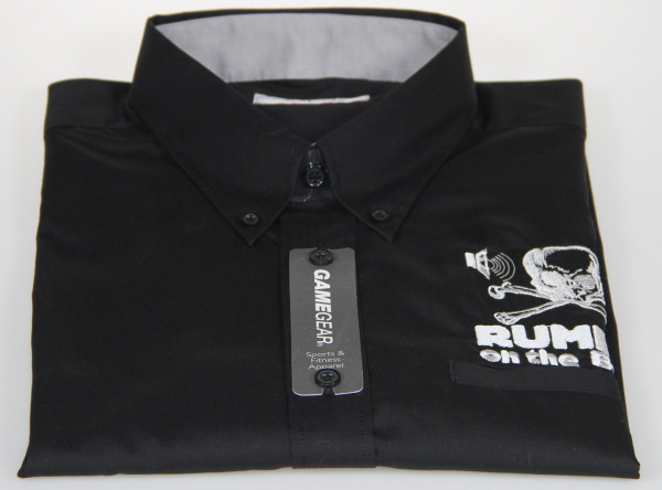 Rumble Worker Shirt, black, white print, size L