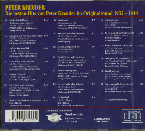 3. Bild von Various: Musik! Musik! Musik! - Die besten Hits von Peter Kreuder (CD)