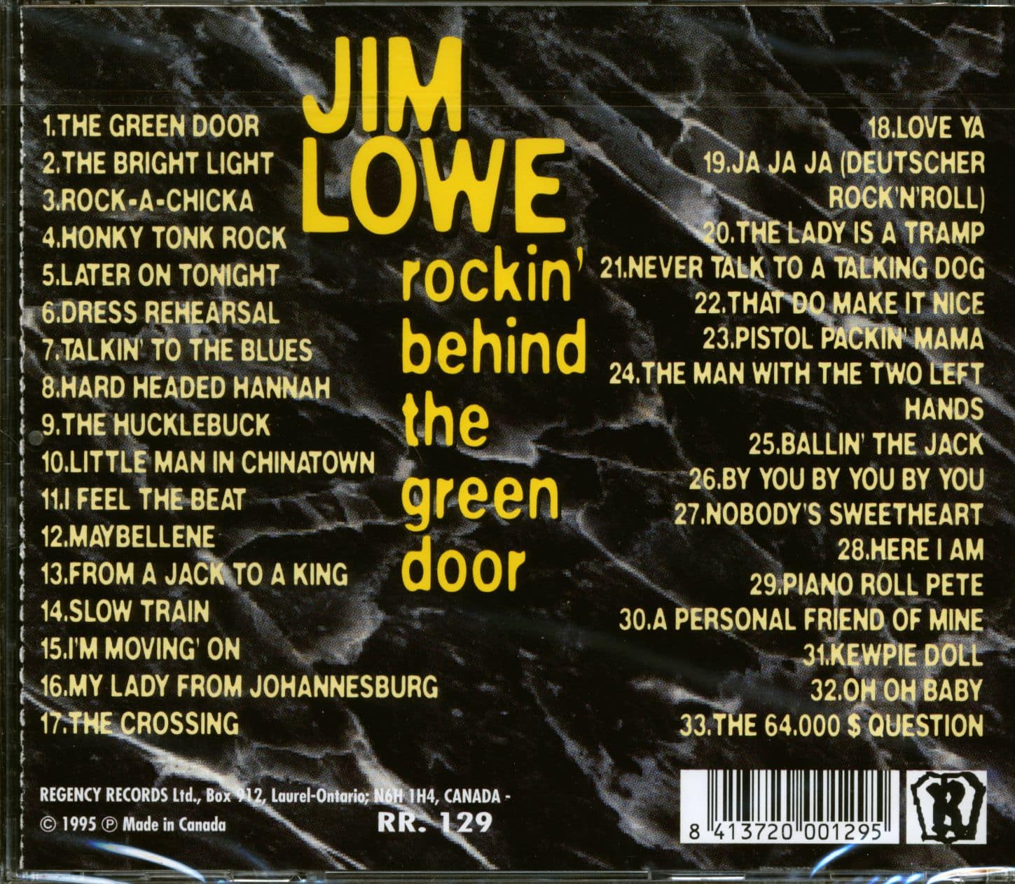 Jim Lowe Rockin Behind The Green Door Cd