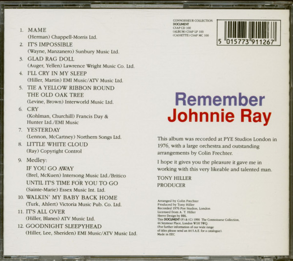 3. Bild von Johnnie Ray: Remember (CD)