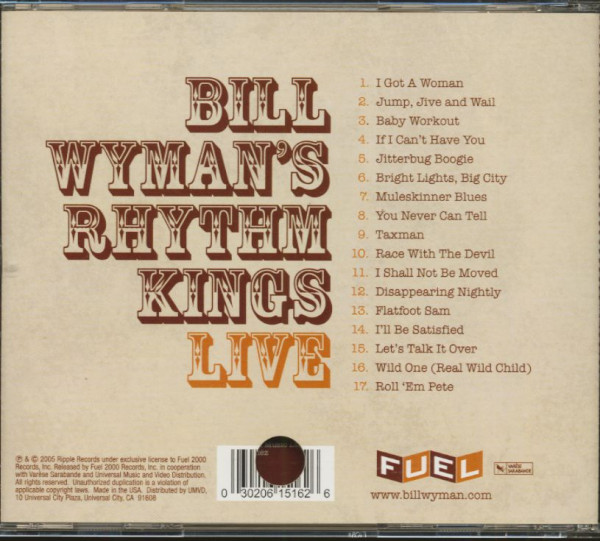 Bill Wyman's Rhythm Kings - Live (CD, Cut-Out)