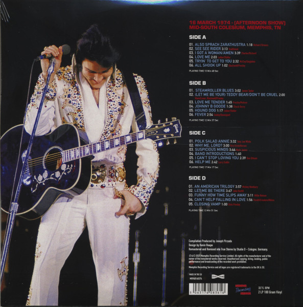 From Elvis In Memphis - Recorded Live 1974 (2-LP, 180g, Ltd.)