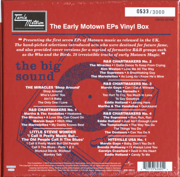 The Early Motown EPs Vinyl Box (7x45rpm EP Box Set, 7inch, SC)