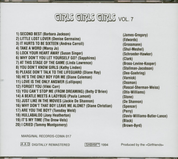 Girls, Girls, Girls Vol.7 (CD)