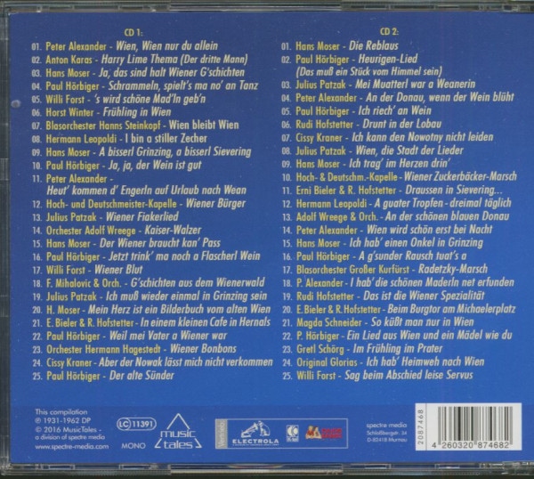 Wien bleibt Wien - 50 unvergessene Wiener Lieder (2-CD)