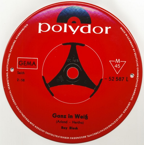 Ganz in Weiß (Emailleschild 25cm - 10inch)
