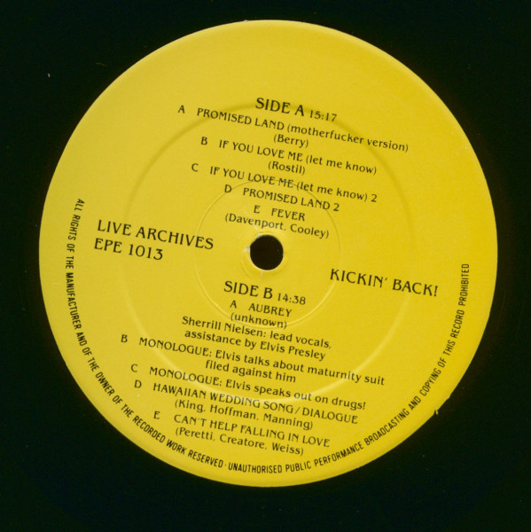 Kickin' Back ! The 1974 Hilton Dress Rehearsal (LP)