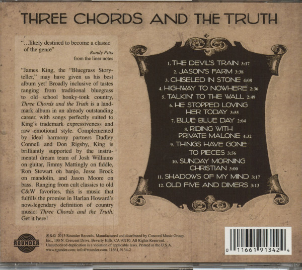 Three Chords And The Truth (CD)
