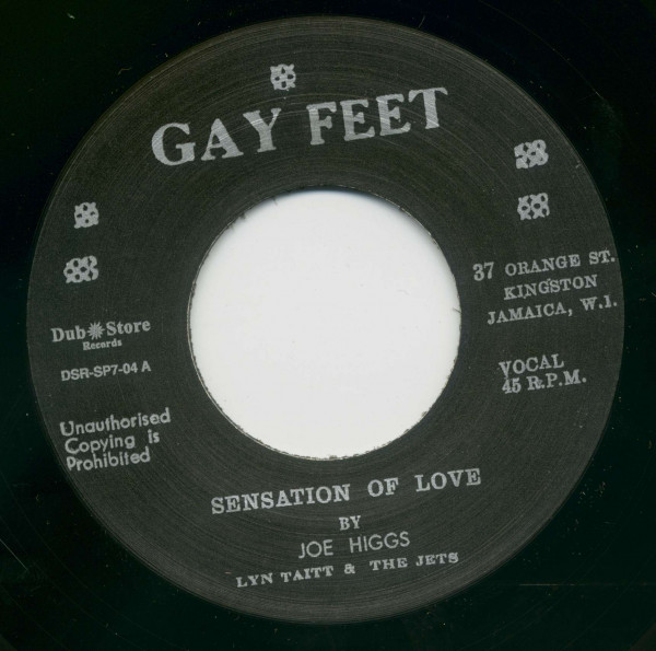 Joe Higgs, Sensation Of Love / The Valentines, Sock It To Me (7inch, 45rpm, BC, CS)