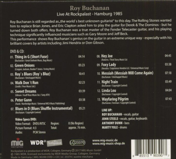 Live At Rockpalast - Hamburg 1985 (CD & DVD)