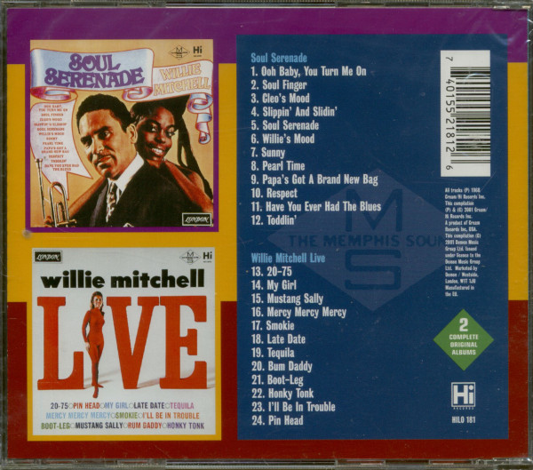 Soul Serenade & Willie Mitchel Live (CD)