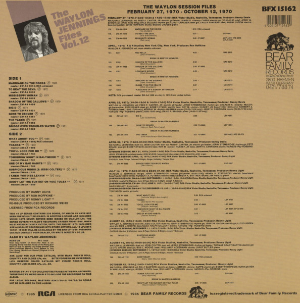 The Waylon Jennings Files Vol.12 (LP)