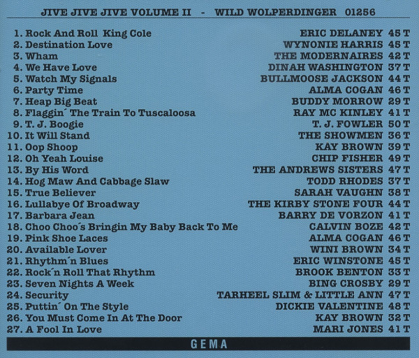 Jive Jive Jive Vol.2 - Party Time (CD)