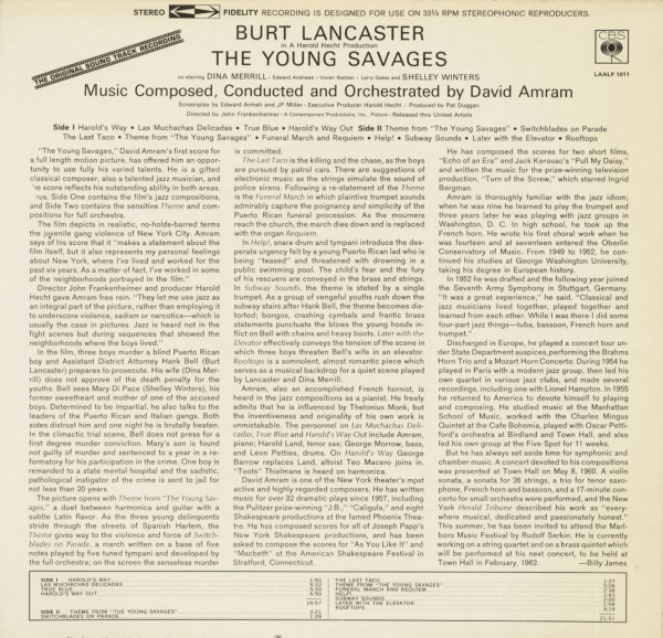 The Young Savages - Soundtrack (LP)