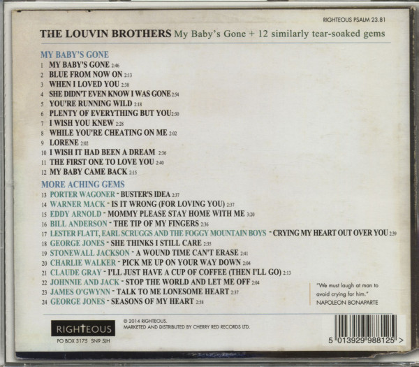 My Baby's Gone (CD)
