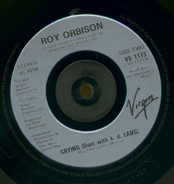 She's A Mystery To Me - Crying (7inch, 45rpm, PS, SC)