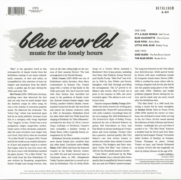 Blue World - Music For The Lonely Hours (LP, 10inch, Ltd.)