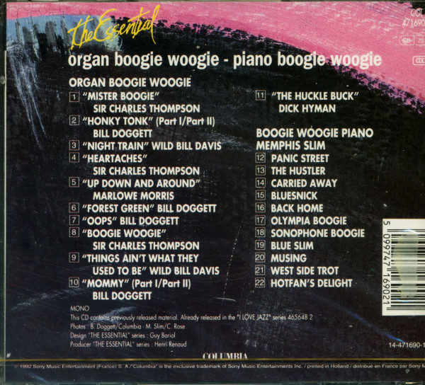 The Essential Organ Boogie Woogie - Boogie Woogie Piano (CD, Cut-Out)