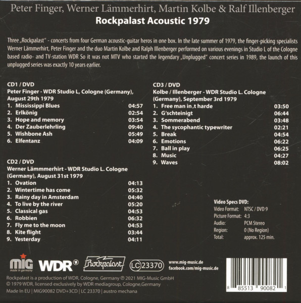 Rockpalast Acoustic 1979 (3-CD & DVD)