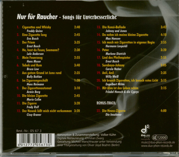 Nur für Raucher (CD)