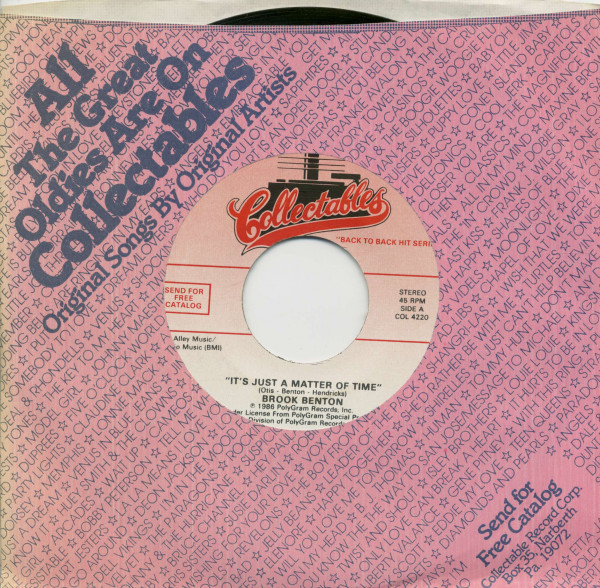 Brook Benton, It's Just A Matter Of Time - Jerry Butler, Never Gonna Give You Up (7inch, 45rpm, BC,