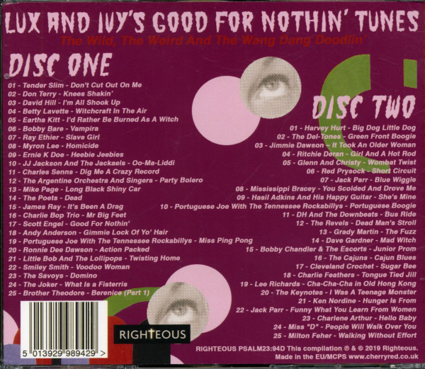 Lux And Ivy's Good For Nothin' Tunes - The Wild, The Weird And The Wang Dang Doodlin' (2-CD)