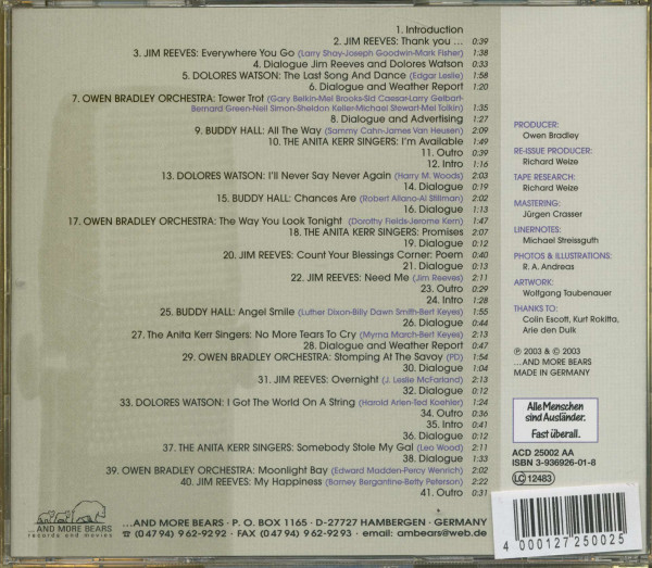 The Jim Reeves Radio Show (2-CD)