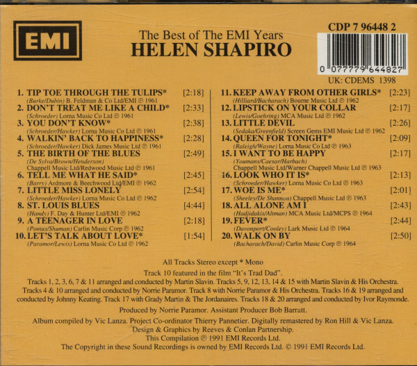 The Best Of Helen Shapiro (CD)
