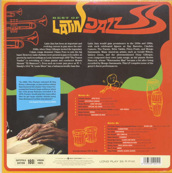 Best Of Latin Jazz (LP, 180g colored Vinyl, Ltd.)