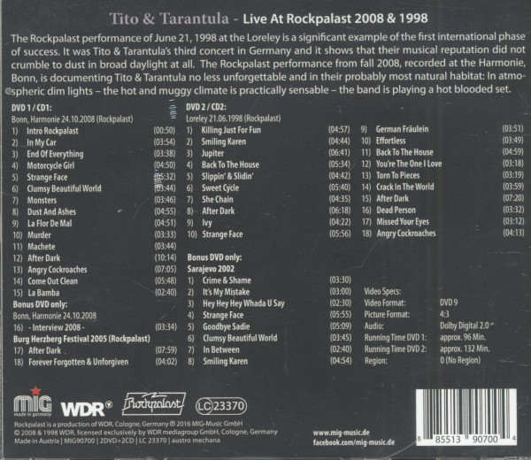 Live At Rockpalast 2008 & 1998 (2-CD & 2-DVD)