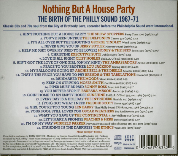 Nothing But A House Party The Birth Of Philly Sound 1967-71 (CD)