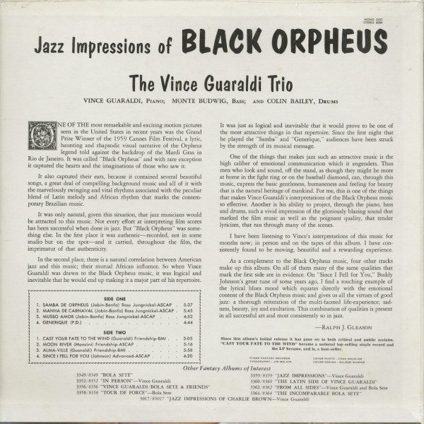 Jazz Impressions Of Black Orpheus (LP)