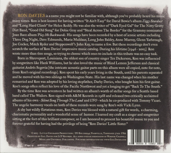 Unsung Hero - A Tribute To The Music Of Ron Davies (CD)