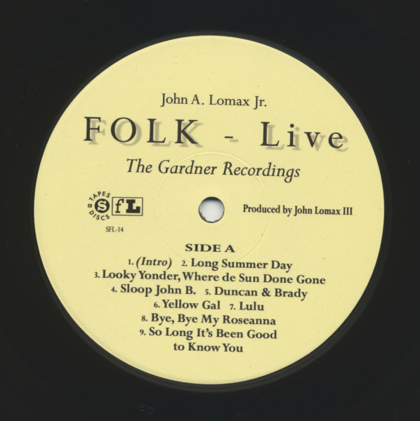 Folk-Live - The Gardner Recordings (LP, 180g Vinyl)