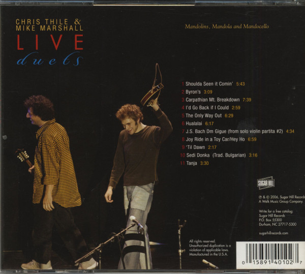 Live Duets Mandolins, Mandola And Mandocello (CD)
