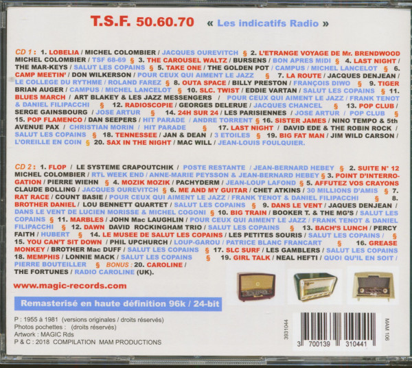 T.S.F. 50.60.70 - Les Indicatifs Radio (2-CD)
