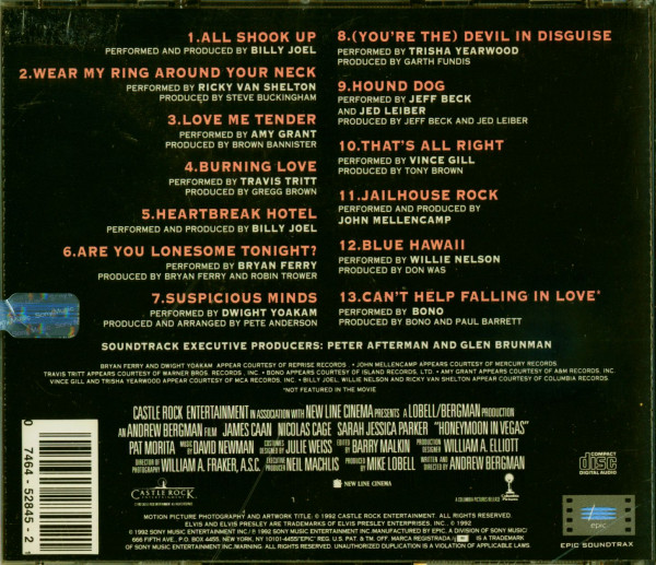 Honeymoon In Vegas - Music From The Original Motion Picture Soundtrack (CD)